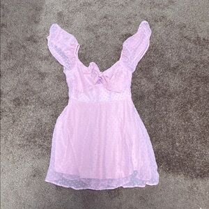 Miami Pink Chemise with Ruffled Sleeves